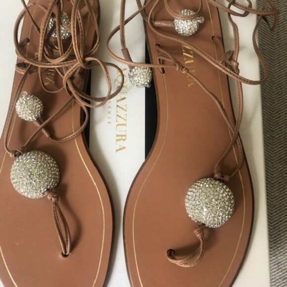 Aquazzura Jackie Crystal flat sandals - size 38 - Picture 4 of 7